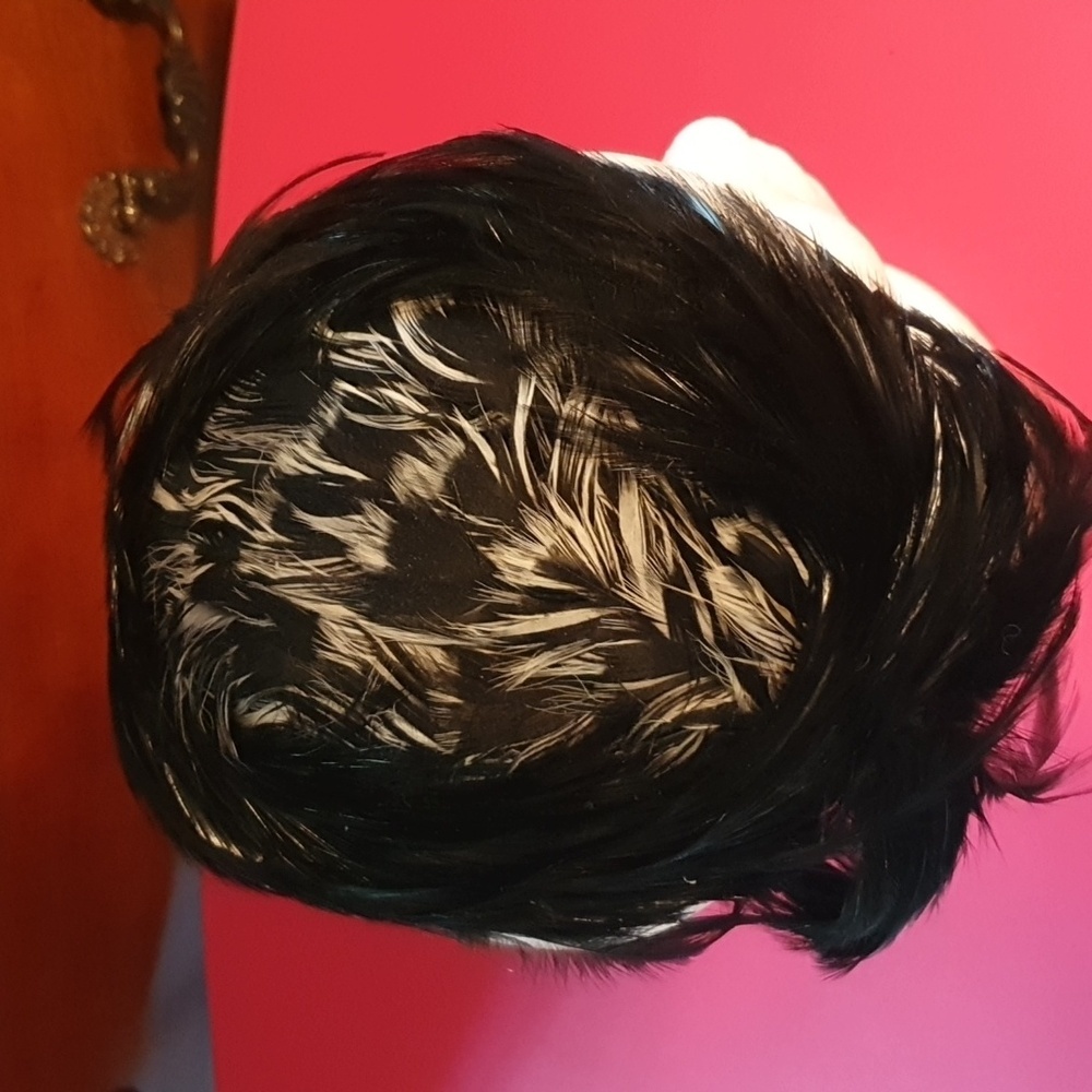 Vintage Black Feather Headband - Picture 3 of 5